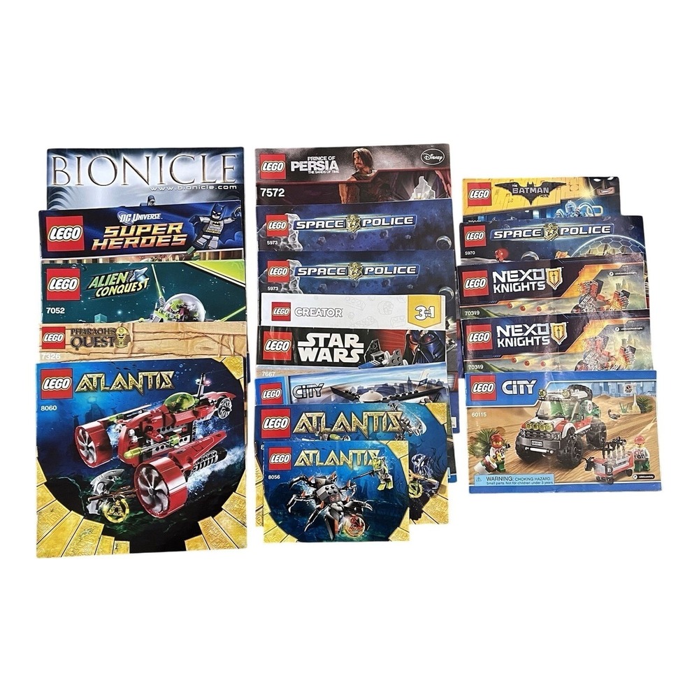 LEGO Instruction Book Manual Mixed Lot - Biconical Atlantis Space‎ Police Nexo